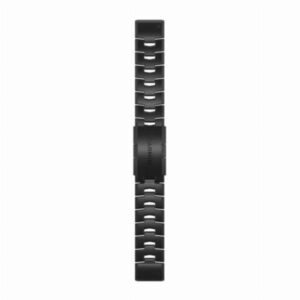 Garmin QuickFit 22 Watch Bands Vented Titanium Bracelet with Carbon Grey DLC Coating