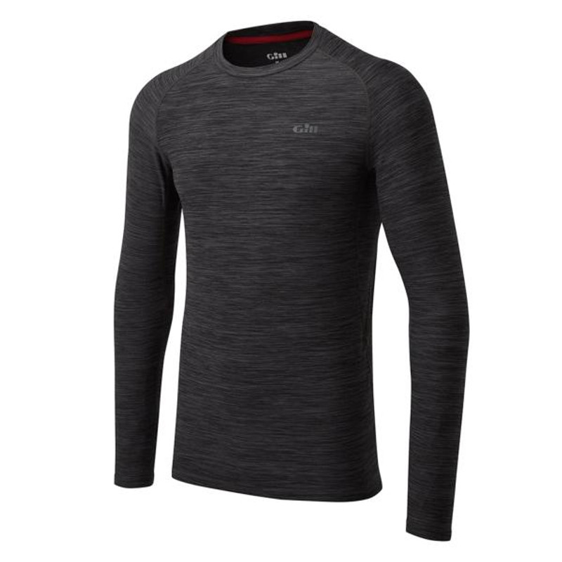 Gill Mens Long Sleeve Crew Neck - Ash Melange
