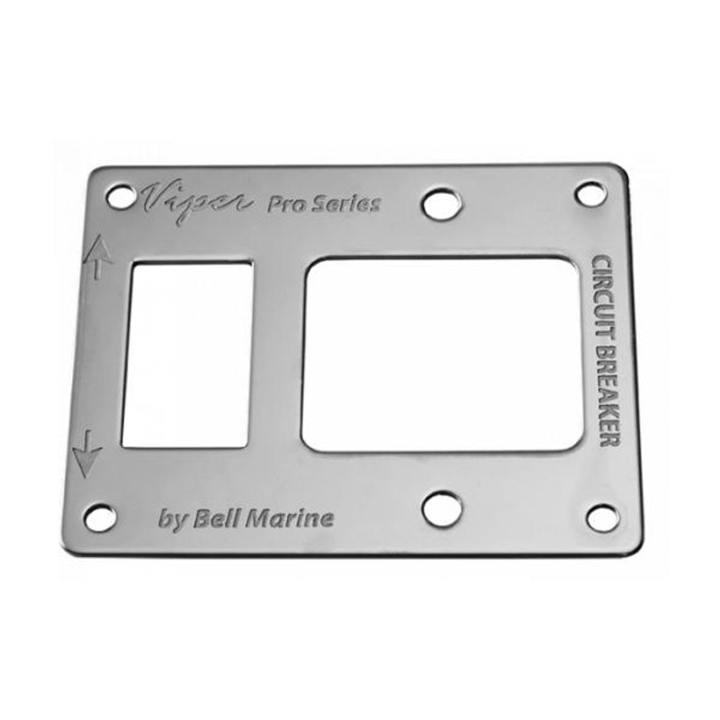 Viper Combo Anchor Switch & Circuit Breaker Polished S/S Face Plate Only